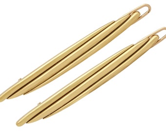 18 ct Yellow Gold Hair Clips by Cartier - Vintage 1978
