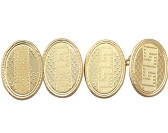 アンティーク 18金イエローゴールド オーバル型カフスボタン - Etsy 日本