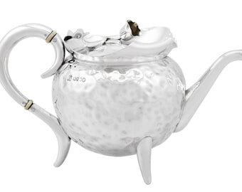 Antique Sterling Silver Teapot - Victorian Teapot