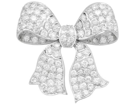 Diamond bow sale brooch