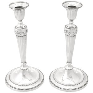 Antique Sterling Silver Candlesticks