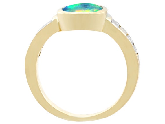 Vintage French 1.40ct Opal and 1.12ct Diamond, 18… - image 5