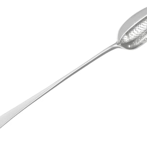 Antique George III York Sterling Silver Gravy Straining Spoon in Old English Pattern (1790)