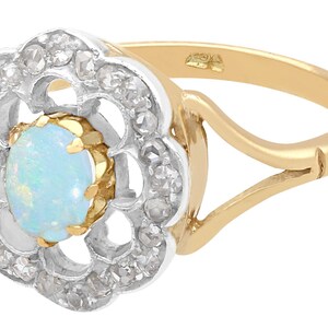 Antique Opal and Diamond Yellow Gold Dress Ring Circa 1900 image 3