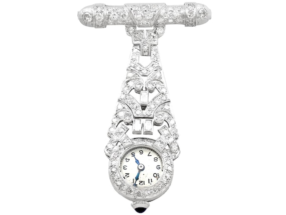 Diamond encrusted watch fob hotsell
