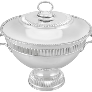 Vintage European Silver Soup Tureen Circa 1990