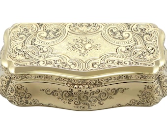 Antieke Duitse 14k gouden snuifdoos, circa 1850