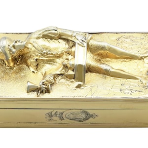 Sterling Silber Vergoldete Tisch Schnupftabakdose - Antike George IV