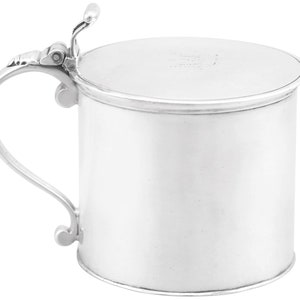 Sterling Silver Drum Mustard Pot - Antique George III 1776