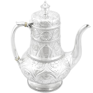 Sterling Silver Coffee Pot by John Hunt & Robert Roskell - Antique Victorian