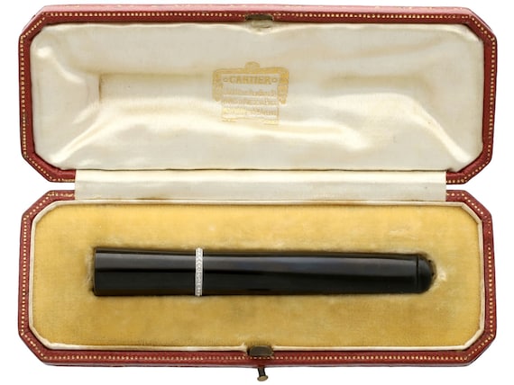 Antique 0.20ct Diamond, Platinum and Bakelite Cheroot Holder by Cartier  Circa 1930