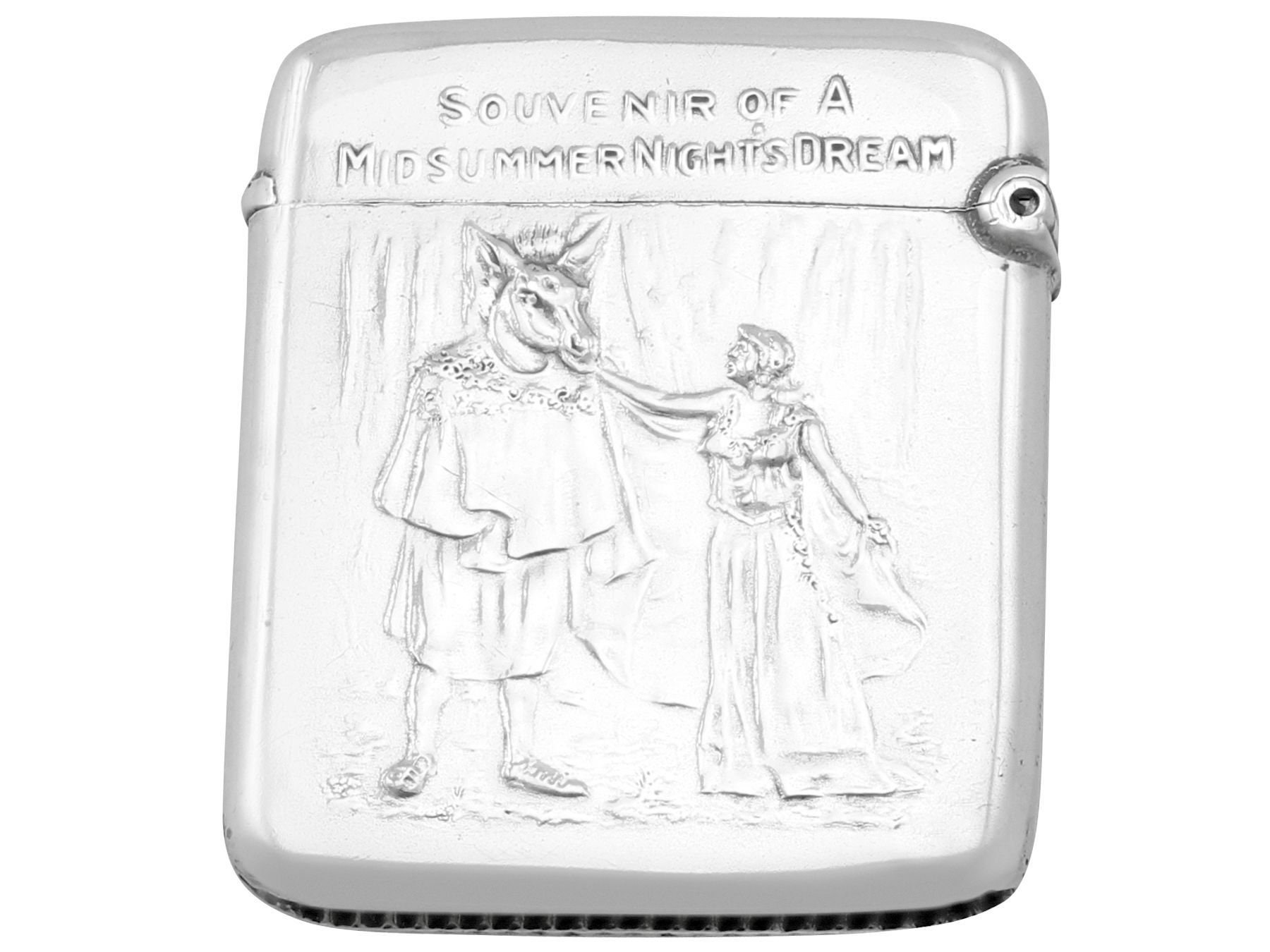 スターリングシルバー製ベスタケース - アンティーク エドワード朝時代