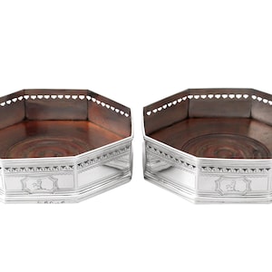 Sterling Silver Coasters - Antique George III (1792)