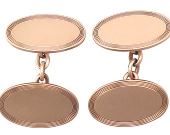 Boutons De Manchette Anciens Victoriens Or 14 Et 10 Carats Avec Diamants - Pour Homme, Occasion