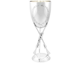 Copa de presentación de plata esterlina - Antigua época victoriana (1885)