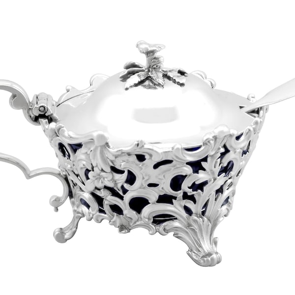 Antique Victorian Sterling Silver Mustard Pot (1844)