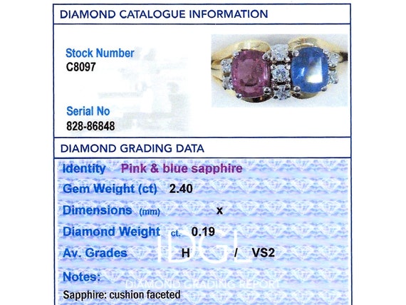 2.40ct Sapphire and 0.19ct Diamond, 18ct Yellow G… - image 5