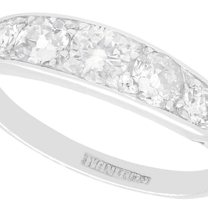 Antique 0.96 ct Diamond and Platinum Five Stone Ring