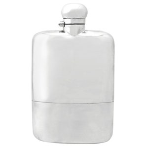 Sterling Silver Hip Flask - Antique