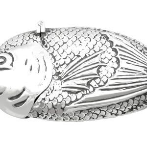 Antique Victorian Sterling Silver Fish Vesta Case (1891)