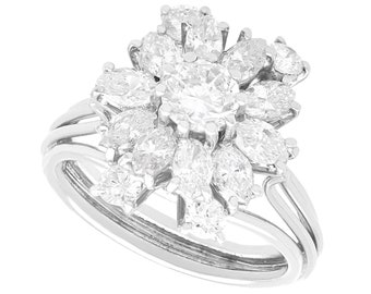 2.76 ct Diamant und Platin Ring - Vintage Circa 1950