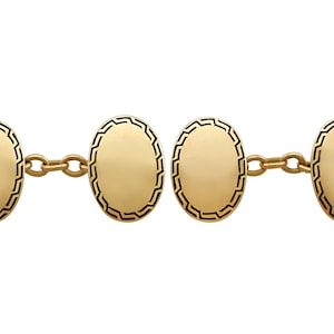 Enamel and 15 ct Yellow Gold Cufflinks - Antique Circa 1900