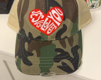 Jesus Loves You Camo Hat