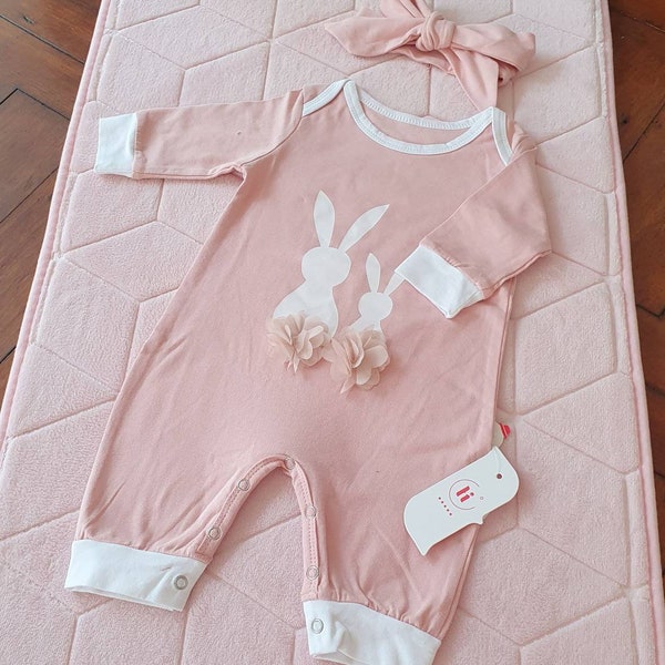 Bunny Jumpsuit With Matching Headband