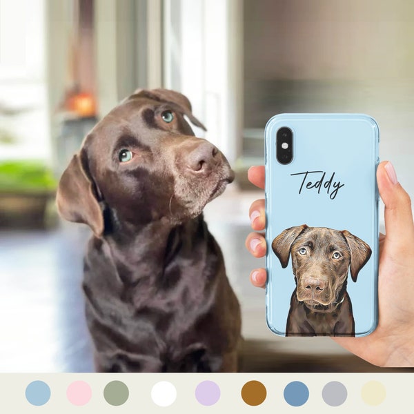 Custom Pet Phone Case Pet Photo with Name Custom Dog Phone Case Custom Cat Phone Case Personalized Phone Case Cat iPhone Case