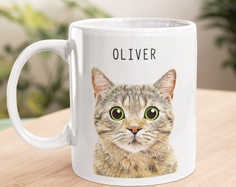 Custom Cat Mug - Personalized Cat Mug with Photo & Name - Custom Pet Mug - Cat Mom Mug - Gift for Pet Lovers - Cat Coffee Mug