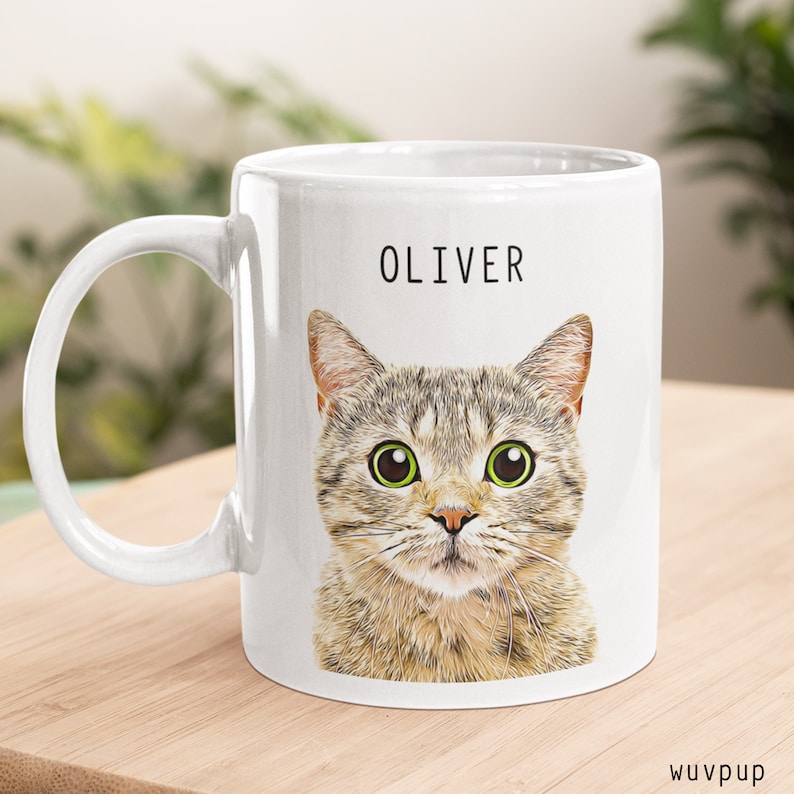 Custom Cat Mug - Personalized Cat Mug with Photo & Name - Custom Pet Mug - Cat Mom Mug - Gift for Pet Lovers - Cat Coffee Mug 