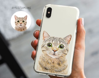Custom Cat Phone Case - Cat iphone or Samsung Case - Gift for Cat Lover - Personalized Pet Phone Case - Dog Phone Case - Gift for Cat Mom