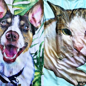 Custom Dog Blanket Pet Blanket Made from your Photo Dog image 3