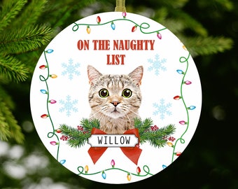 Ornamento per gatti Personalizzato con la tua foto Ornamenti per animali domestici Ornamento per regalo per papà gatto Ornamento per animali personalizzato Regalo di Natale per gatti Regalo per amante dei gatti