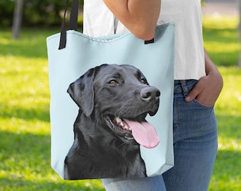 カスタム犬用バッグ - ペット用トートバッグ - 犬のポートレート入りパーソナライズトートバッグ - カスタム猫用バッグ - カスタムペットバッグ - 愛犬ママへのギフト