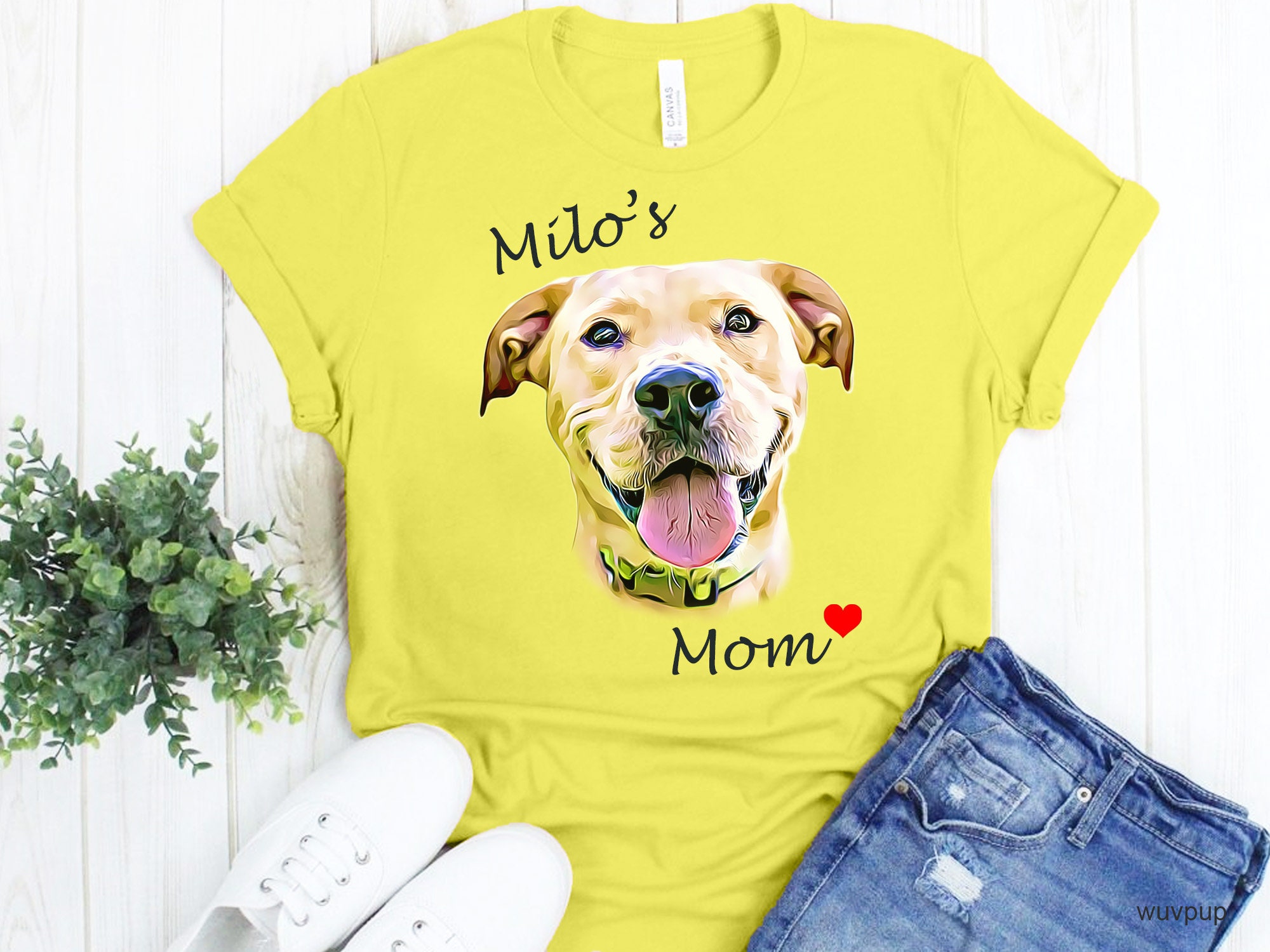 Dog Mom Tshirt Personalized Dog Shirt Made From Your Etsy