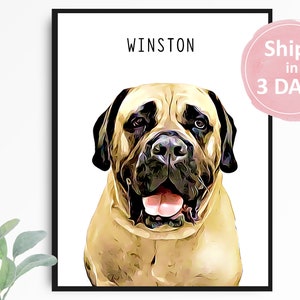 Custom Pet Artwork - Dog Painting Custom - Cat Portrait - Custom Dog Wall Art, Gift for Dog Moms - Dog Lover Gift