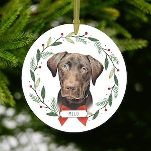 Custom Dog Ornament Made from Photo, Dog Ornament Personalized, Gift for Dog Mom, Pet Portrait Ornament, Custom Cat Christmas Ornament