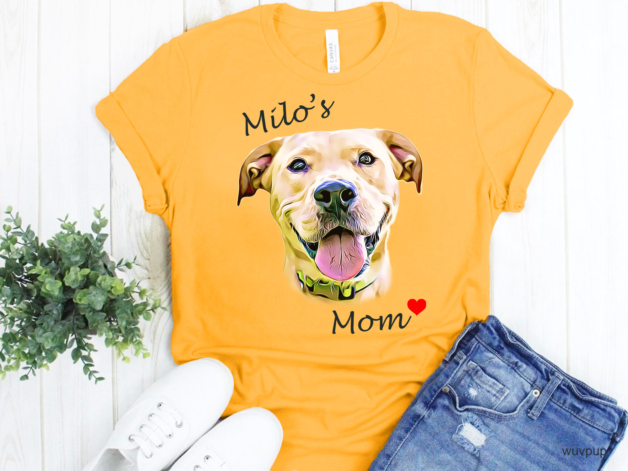 Dog Mom T-shirt Personalized Dog Shirt Made From Your | Etsy