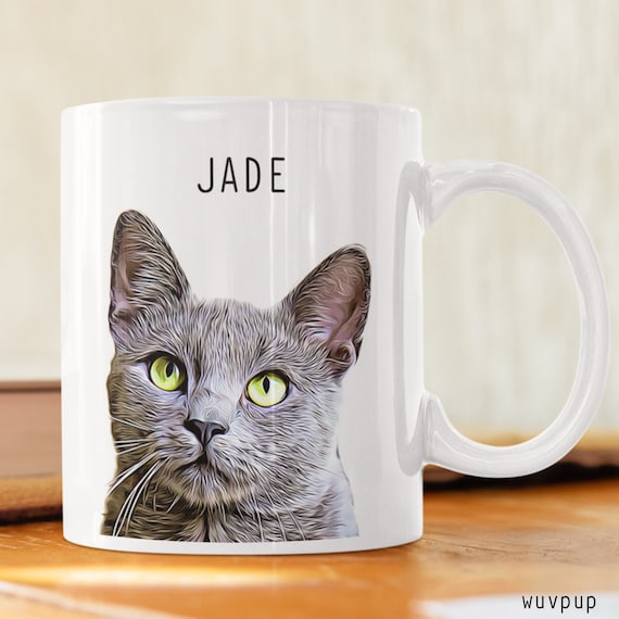 Taza mascota gato personalizada con su nombre