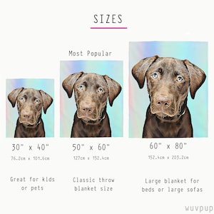 Custom Dog Blanket Pet Blanket Made from your Photo Dog image 4