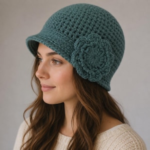 Handmade Crochet Flapper Hat, 1920s Style Cloche, Unique Gatsby Accessory, Assorted Colors!