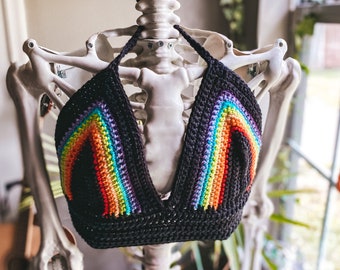 Pride Rainbow Crochet Top
