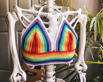 Pride Rainbow Crochet Top