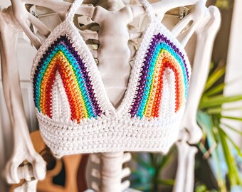 Pride Rainbow Crochet Top