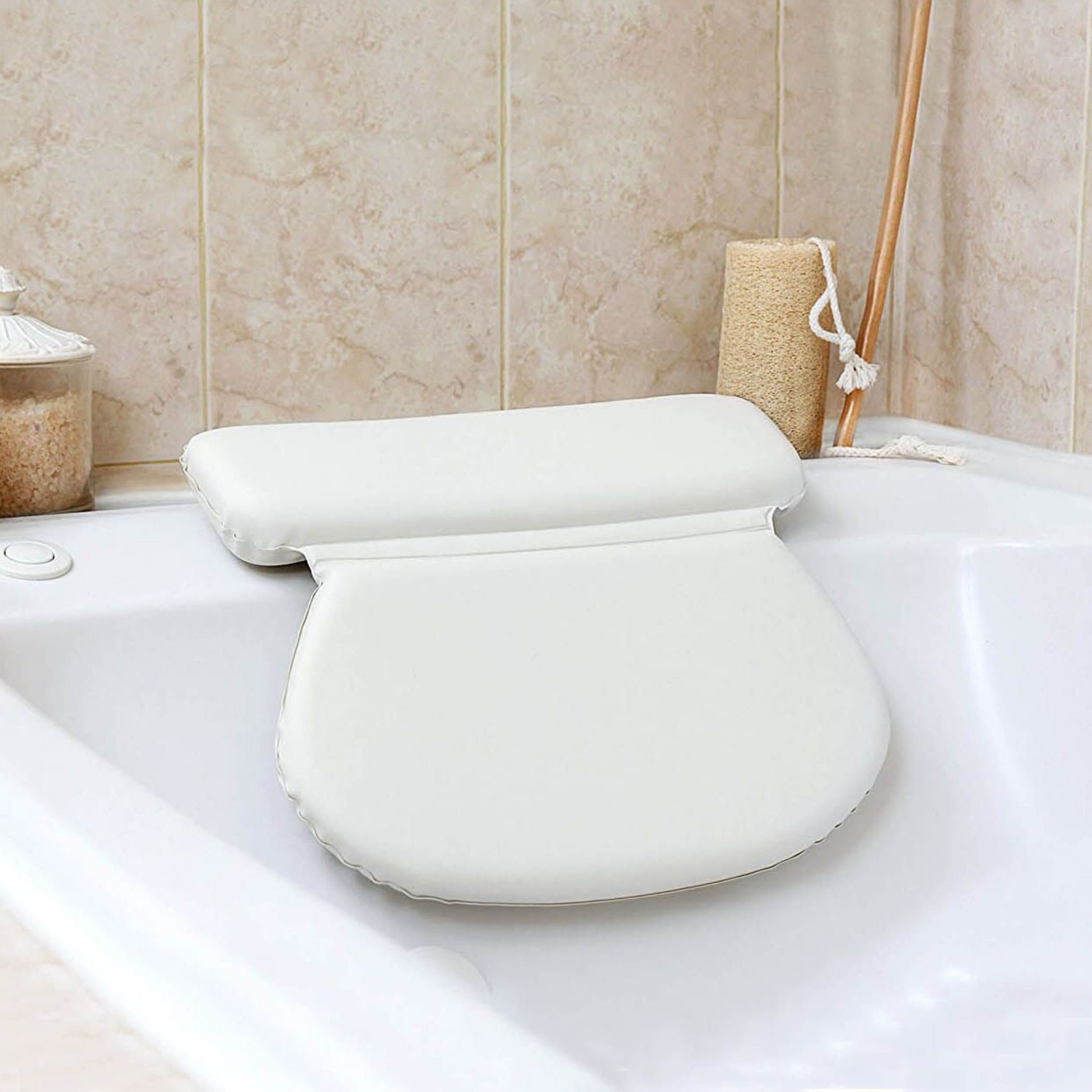 Bandeja de bañera y almohadas de baño para bañera: transforma tu bañera en  un spa en casa con nuestra lujosa almohada de bañera de burbujas y bandeja
