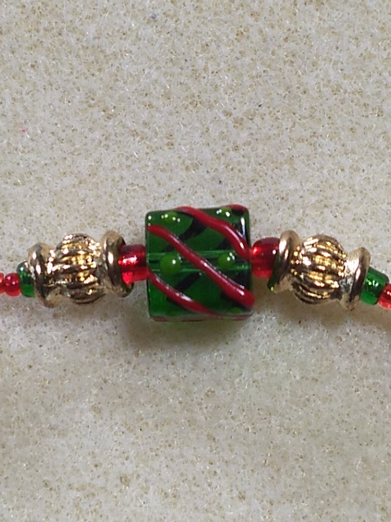 Christmas gift box beaded necklace and bracelet set