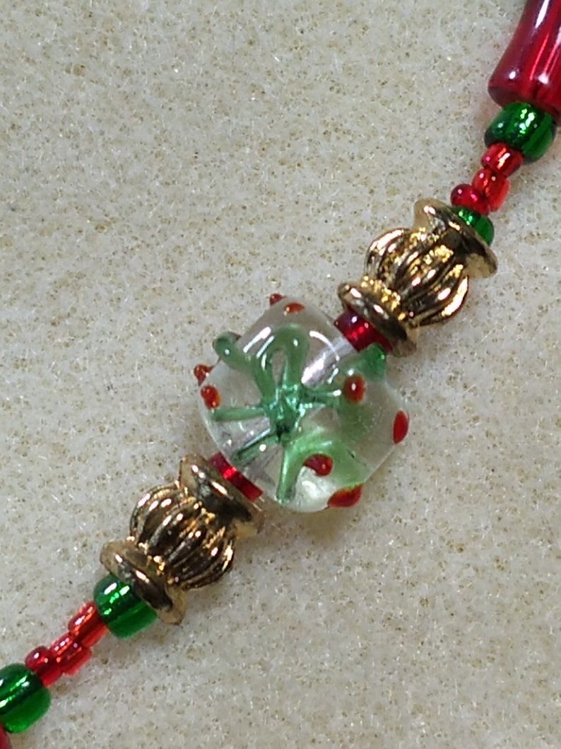 Christmas gift box beaded necklace and bracelet set