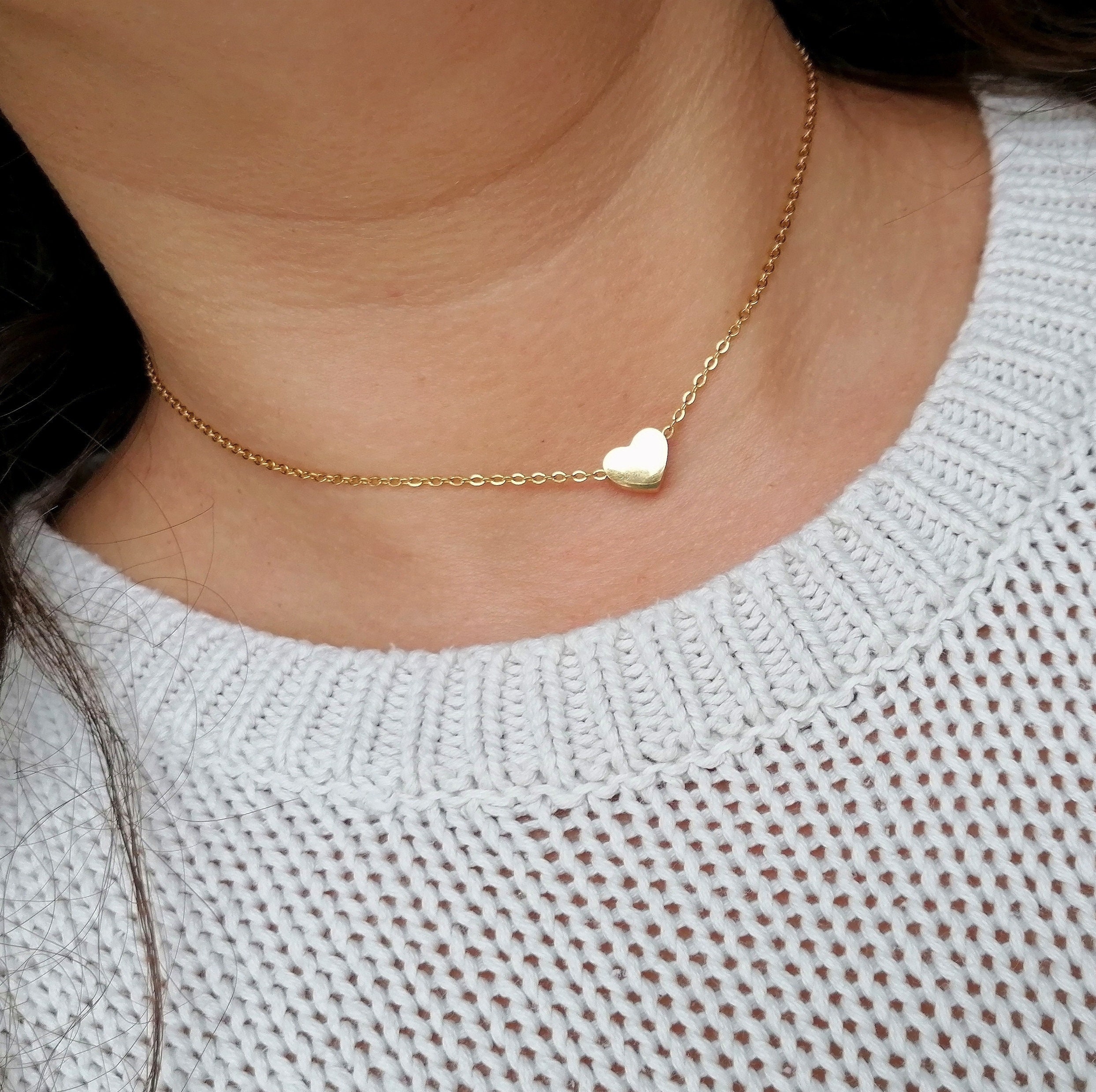 Chaine Plaqué Or Rose Happiness Boutique Femmes Ensemble Ras-du-Cou Délicat Chaine Or Rose Femme