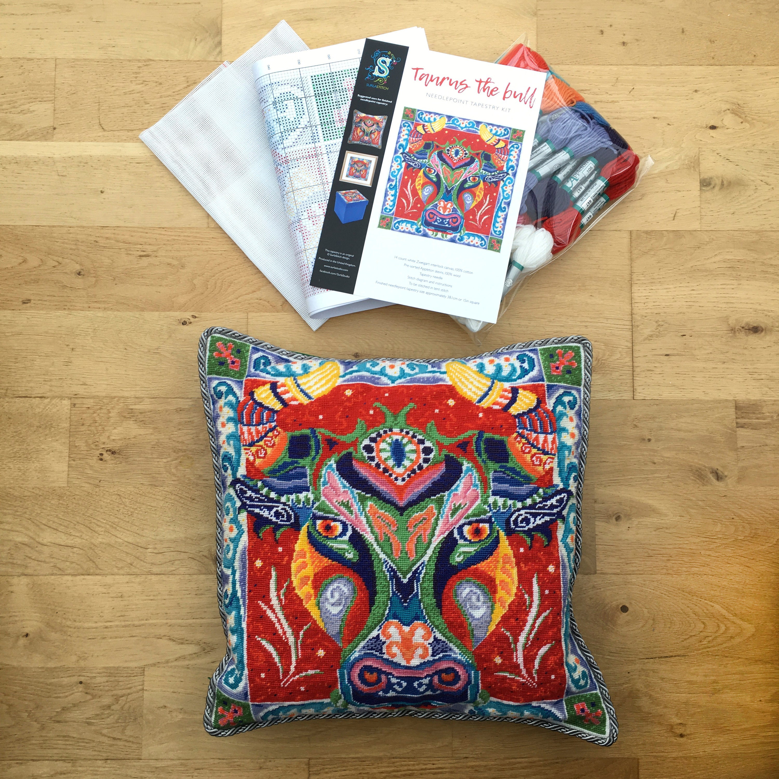 Tapestry Kit, Needlepoint Kit Animals Bull Etsy UK